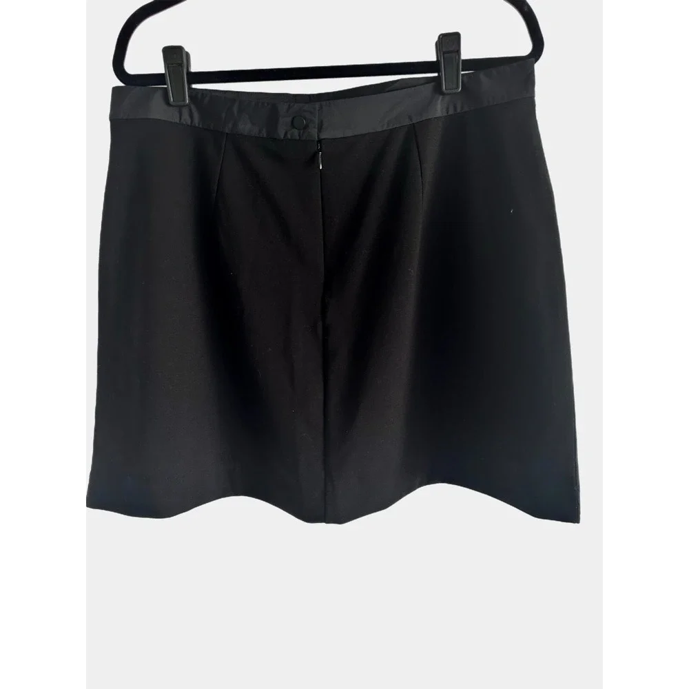COS‎ Women's Size-L Black High-Waisted A-Line Skirt, Zipper Closure